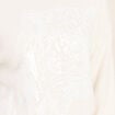 Pull col rond ecru femme