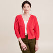 Gilet manches longues rose cerise femme