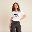 T-shirt col rond blanc femme
