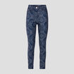 Pantalon ajusté bleu foncé femme