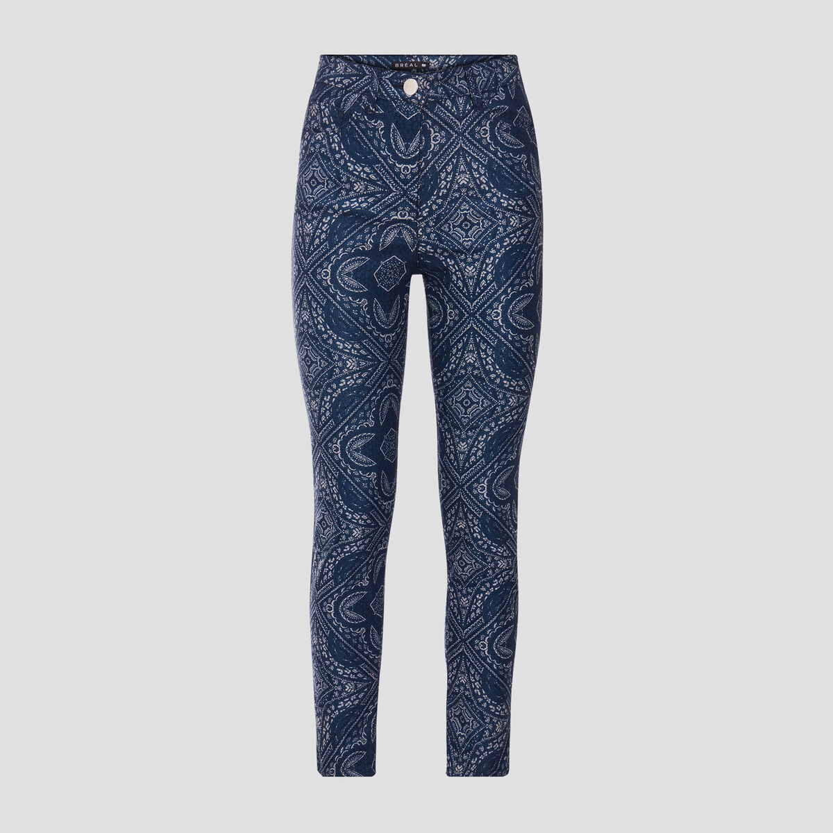 Pantalon ajusté bleu foncé femme