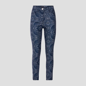 Pantalon ajusté bleu foncé femme