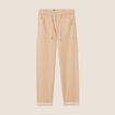 Pantalon coupe mom 7/8&egrave;me sable femme