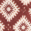 Pull en crochet col rond manches courtes marron femme
