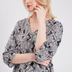 Blouse manches 3/4 noir femme