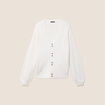 Gilet col v manches longues ecru femme