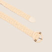 Ceinture tressée ivoire femme
