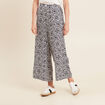 Pantalon 7/8ème taille haute bleu marine femme