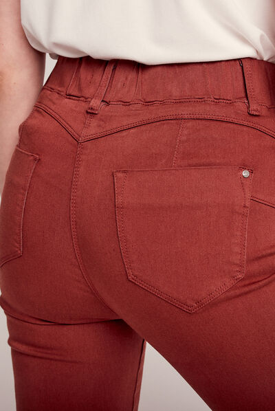Tregging taille standard marron cognac femme