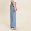 Pantalon large avec pans denim double stone femme
