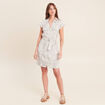 Robe droite zipp&eacute;e gris femme