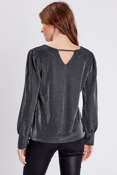 T-shirt manches longues noir femme