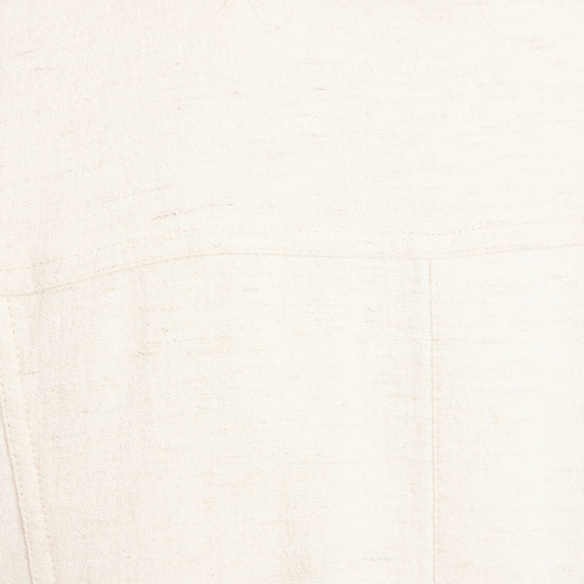Blouson sans manches cintr&eacute; ecru femme
