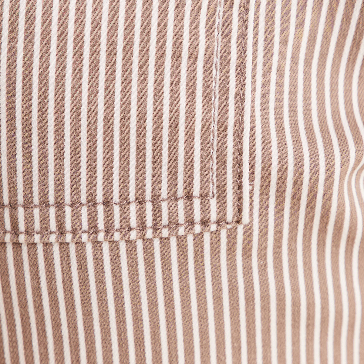 Pantalon coupe mom 7/8&egrave;me marron femme