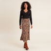 Jupe longue évasée noir femme