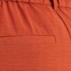 Pantalon large taille haute fluide marron fonc&eacute; femme