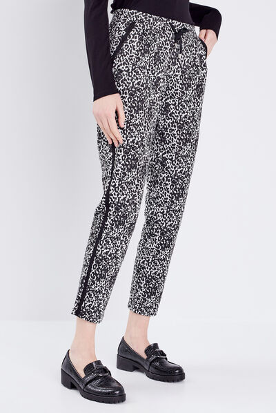 Pantalon jogging à coulisse noir femme