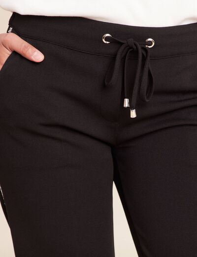 Pantalon taille standard noir femme