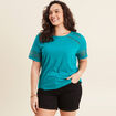 T-shirt manches courtes vert émeraude femme