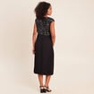 Robe midi &eacute;vas&eacute;e gris fonc&eacute; femme