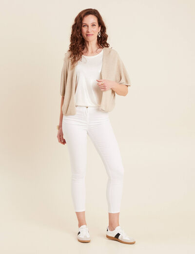 Gilet manches courtes couleur or femme