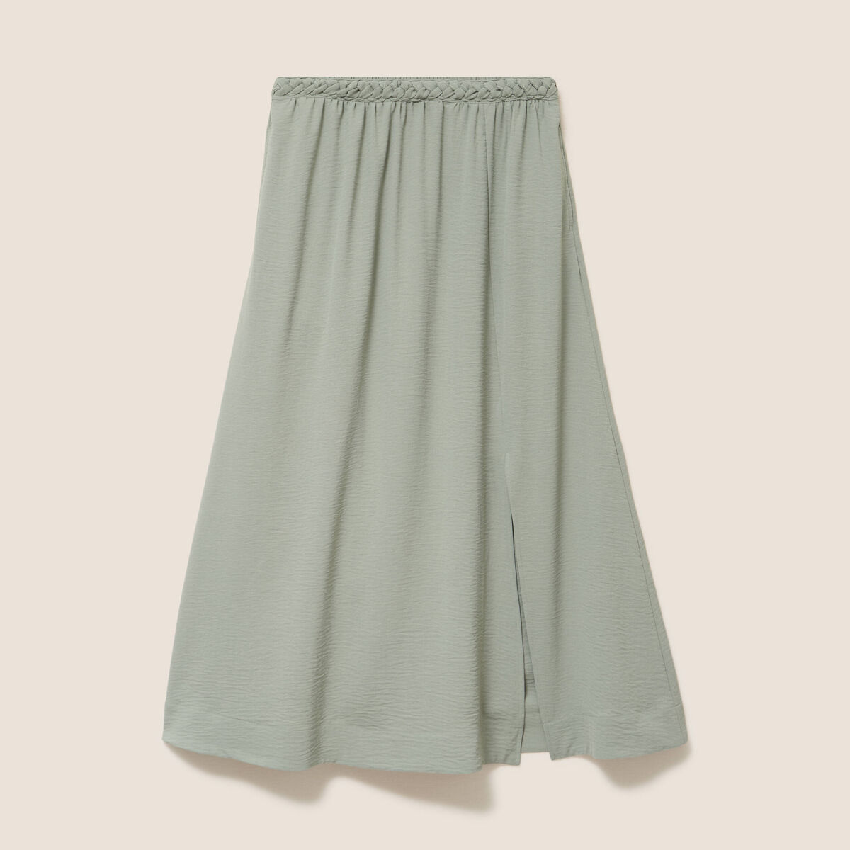 Jupe avec tresse vert clair femme