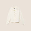 Gilet col camionneur ecru femme