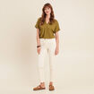 T-shirt manches courtes vert kaki femme