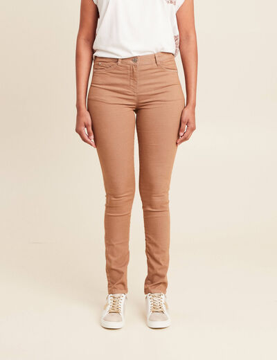 Pantalon magique Le L&eacute;ger coupe ajust&eacute;e marron femme