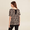 Blouse fluide manches 3/4 creme femme