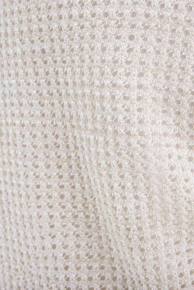 Gilet boléro manches 3/4 ecru femme
