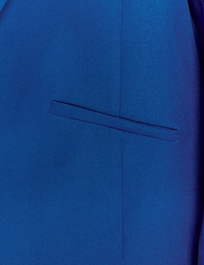 Veste city droite manches 3/4 bleu foncé femme