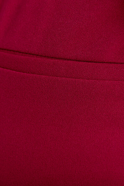 Pantalon large ceinturé rose framboise femme