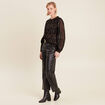 Blouse manches longues couleur or femme