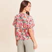 Chemise droite courte manches courtes multicolore femme