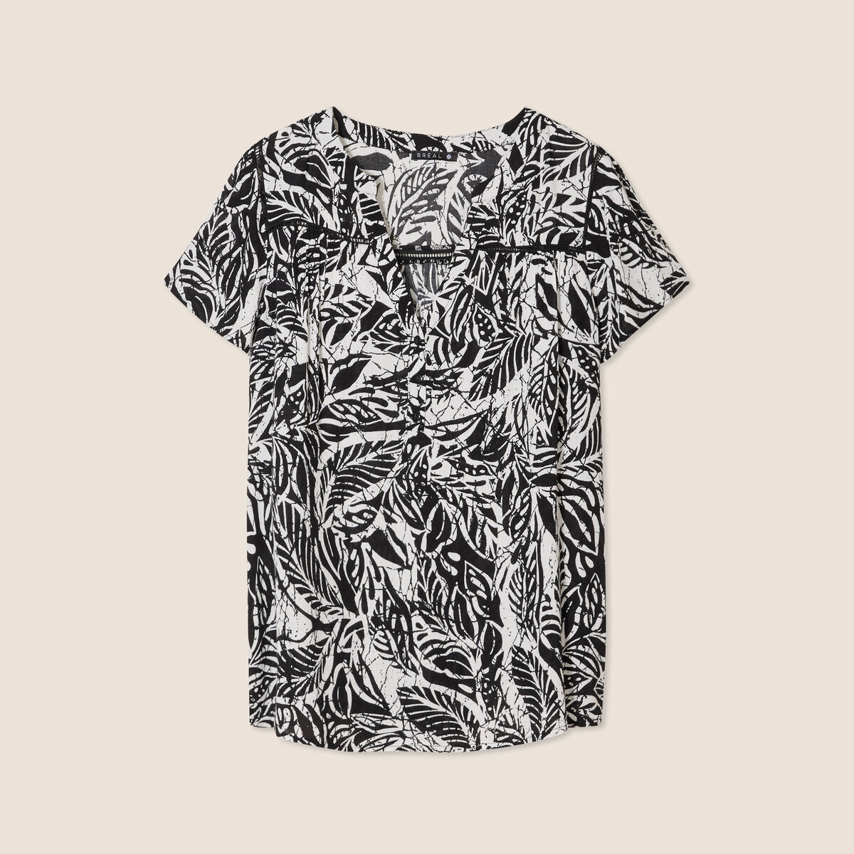 Blouse manches courtes noir femme