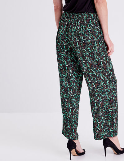 Pantalon flou vert pastel femme