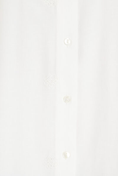 Chemise manches longues ecru femme