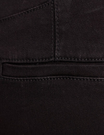 Pantalon coupe bootcut &agrave; pont noir femme