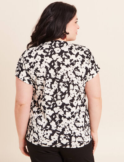 T-shirt manches courtes noir femme