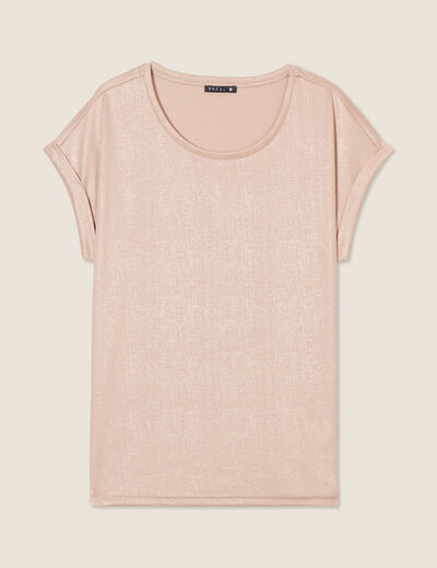 T-shirt manches courtes couleur or femme
