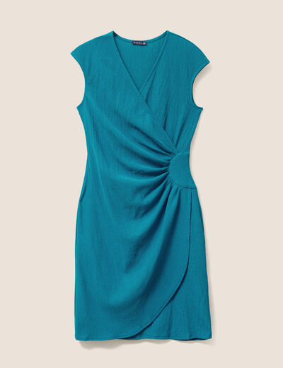 Robe courte ajustée vert femme