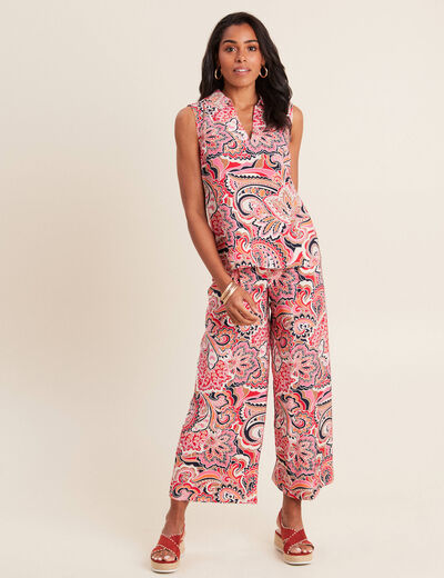 Blouse sans manches multicolore femme