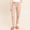 Pantalon droit r&eacute;versible marron femme