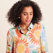 Chemise manches longues orange femme