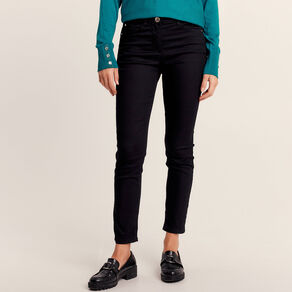 Pantalon léger taille standard 7/8ème noir femme