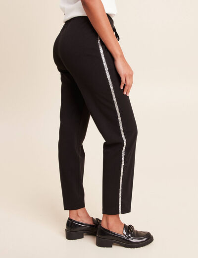 Pantalon taille standard noir femme