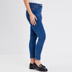 Jeans léger taille haute 7/8ème denim double stone femme
