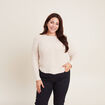 Pull manches longues creme femme