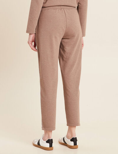 Pantalon jogging 7/8ème taupe femme